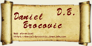 Daniel Broćović vizit kartica